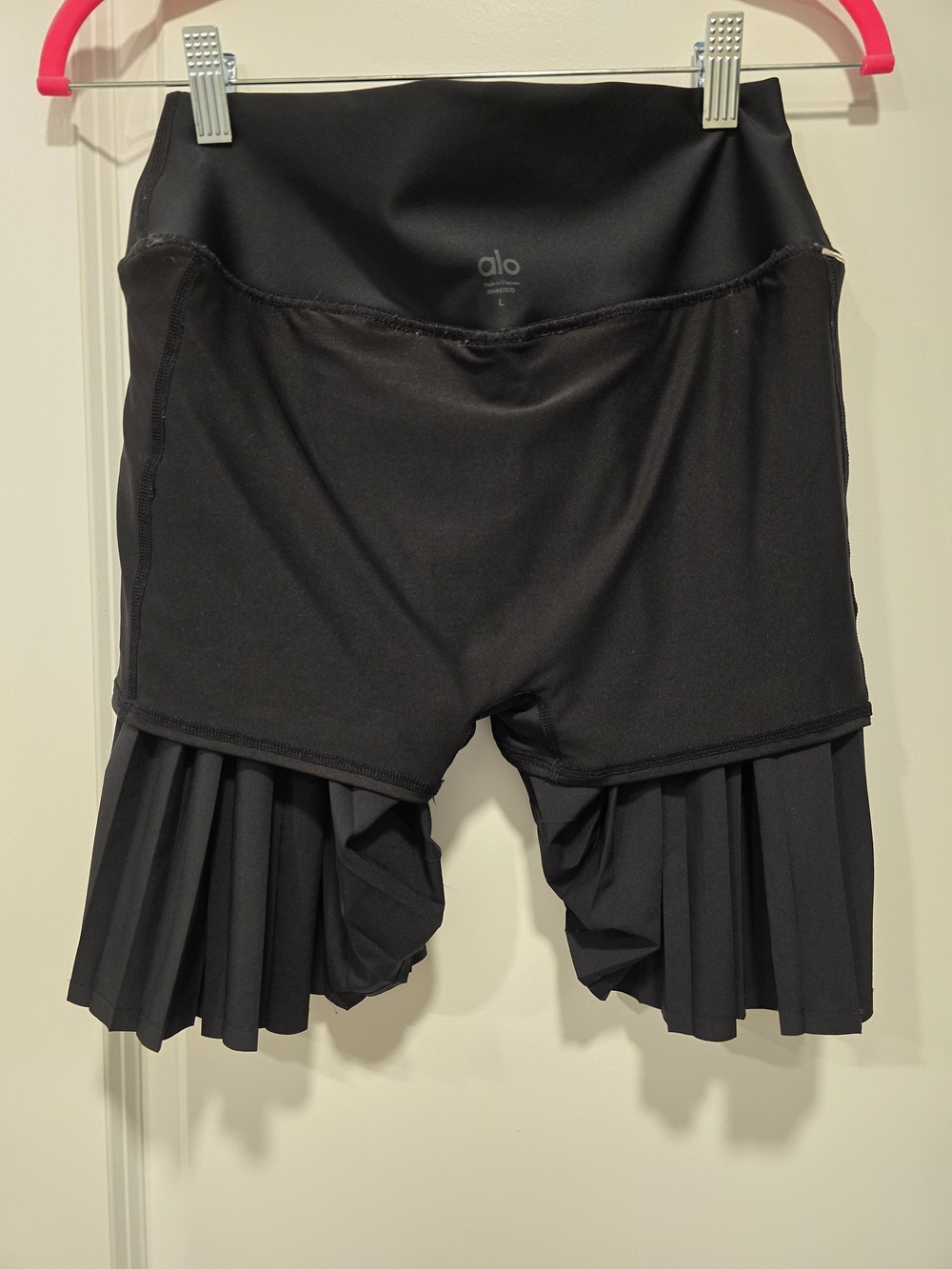 Alo Yoga Grand Slam Tennis Skirt - Pleated Black Skort Large - Picture 3 of 5